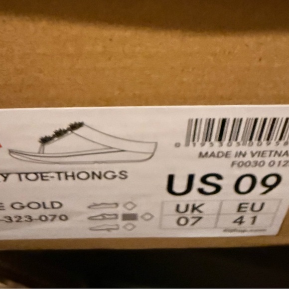 FitFlop  Rose Gold Sandals with Crystal Embellishments - Picture 4 of 4